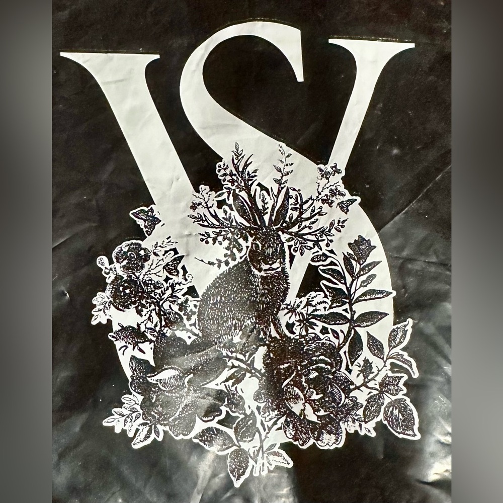 ISO!! Victoria's Secret Black and White Graphic blanket, with the pictured logo